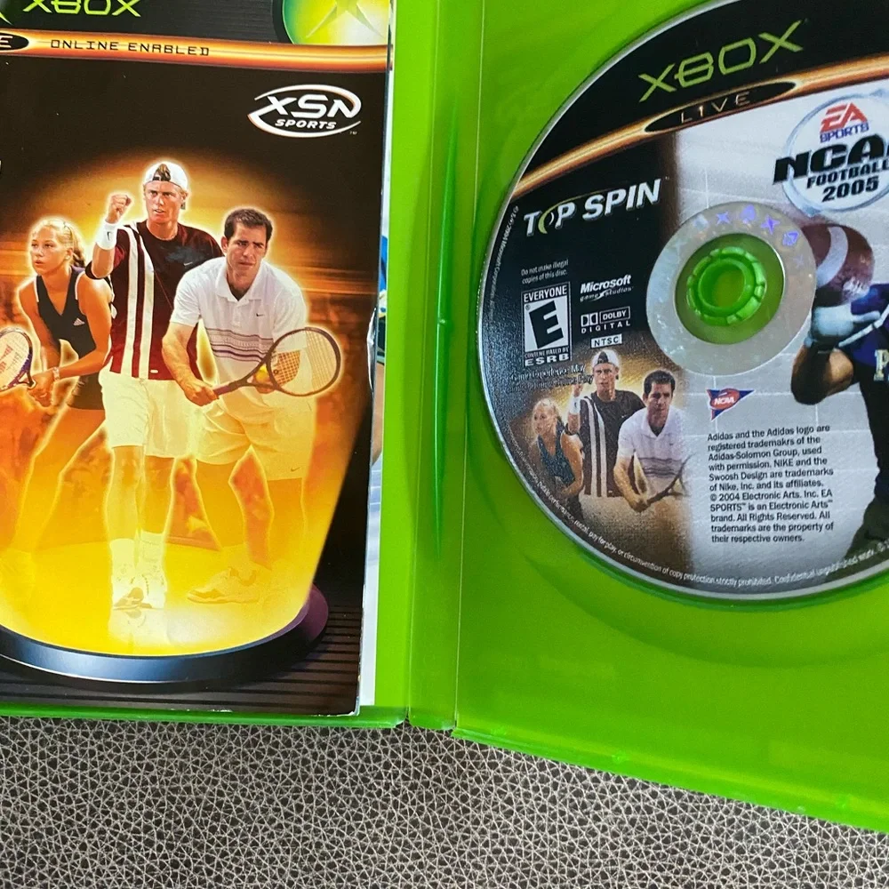 NCAA Football 2005 / Top Spin Combo (Microsoft Xbox, 2004)
